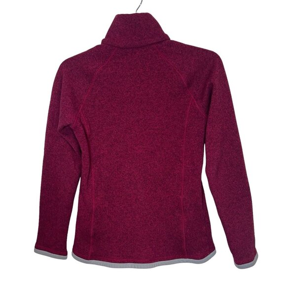 Eastern Mountain Sports Jacket S Womens Fleece Red Full Zip Sweater Size Small - Picture 2 of 11